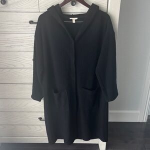 Eileen Fisher Black Hooded Sweatshirt. Comfy!